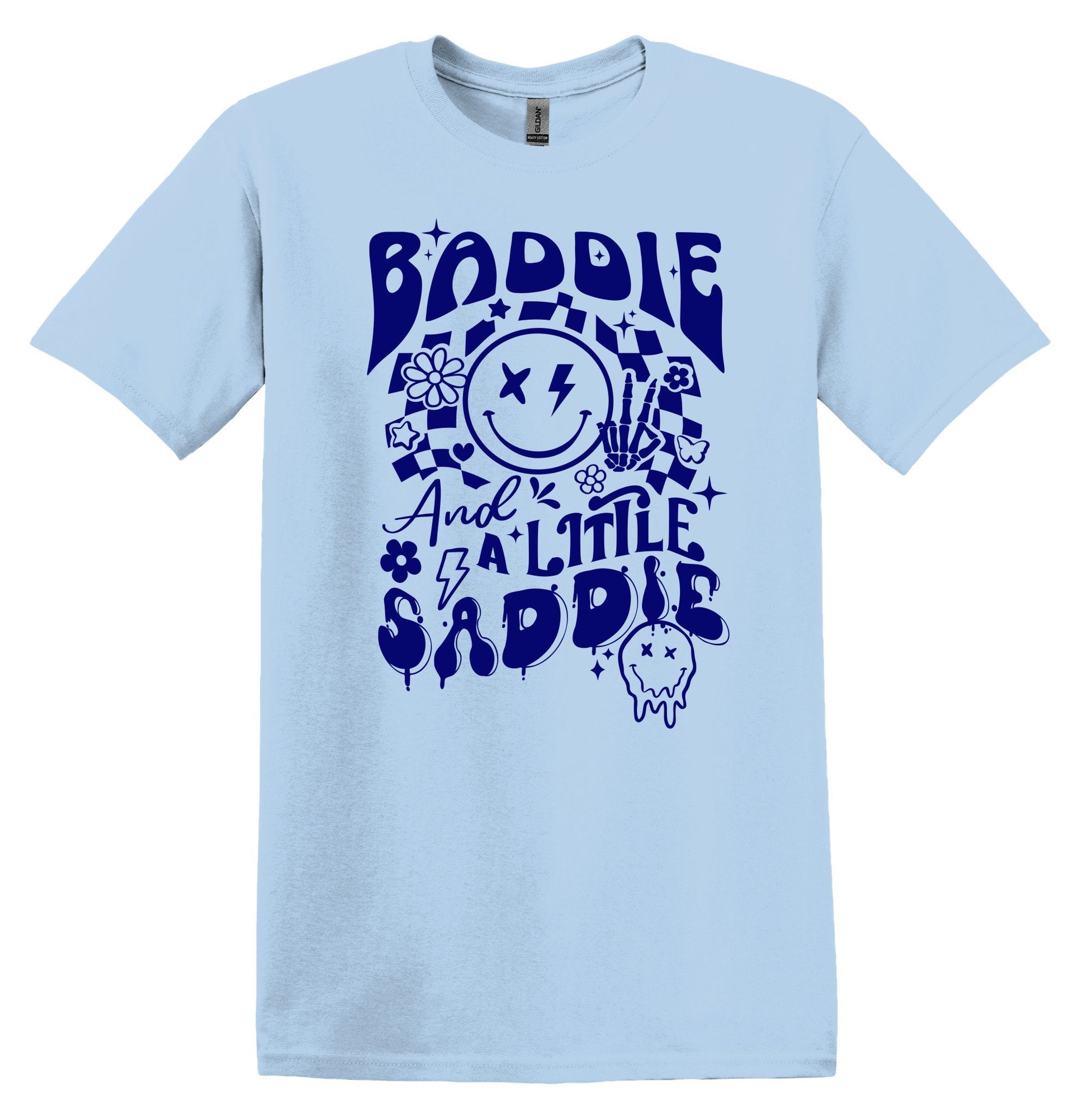 Baddie and a Little Saddie T-shirt Graphic Shirt Funny Adult TShirt Vintage Funny TShirt Nostalgia T-Shirt Relaxed Cotton Tee T-Shirt