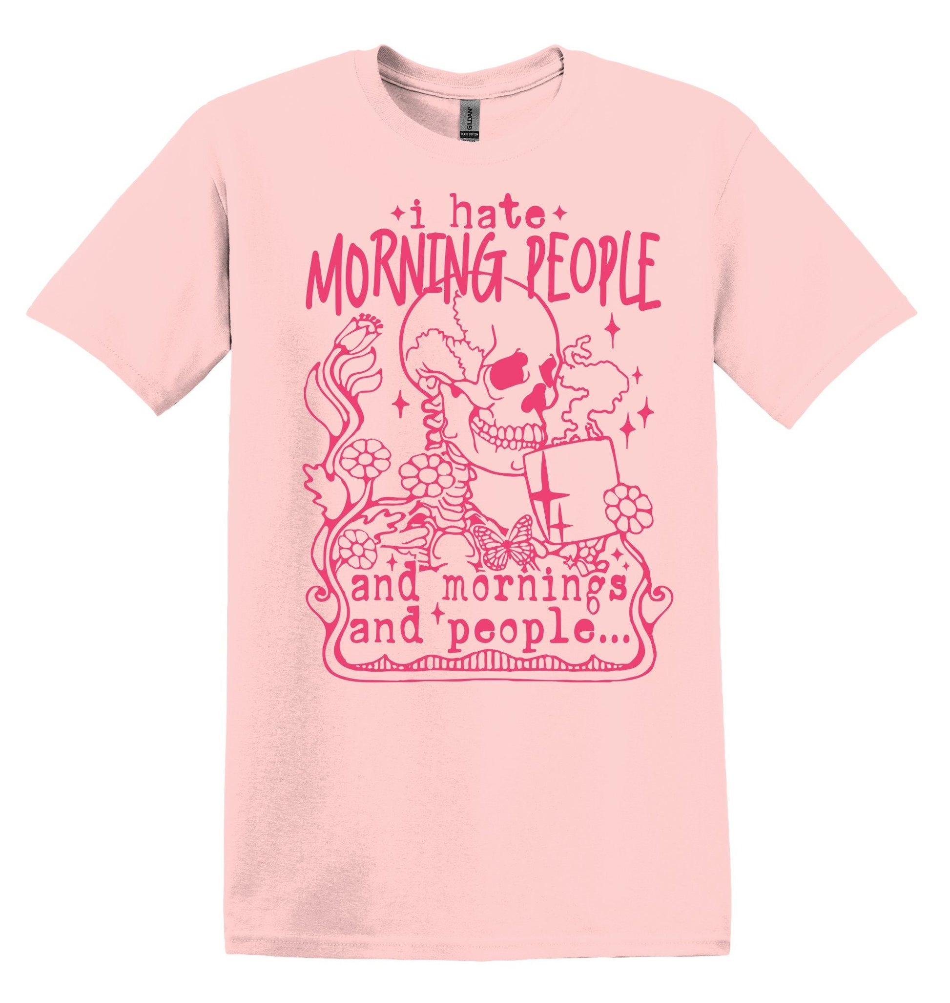 I Hate Morning People T-shirt Graphic Shirt Funny Adult TShirt Vintage Funny TShirt Nostalgia T-Shirt Relaxed Cotton Tee T-Shirt