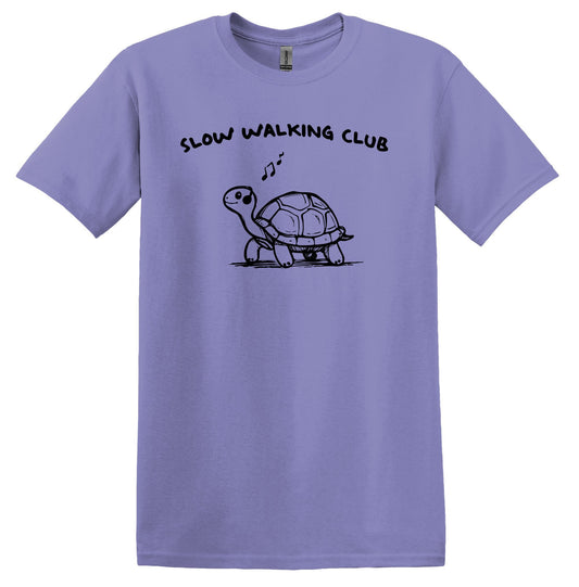 Slow Walking Club T-shirt Graphic Shirt Funny Adult TShirt Vintage Funny TShirt Nostalgia T-Shirt Relaxed Cotton Tee T-Shirt