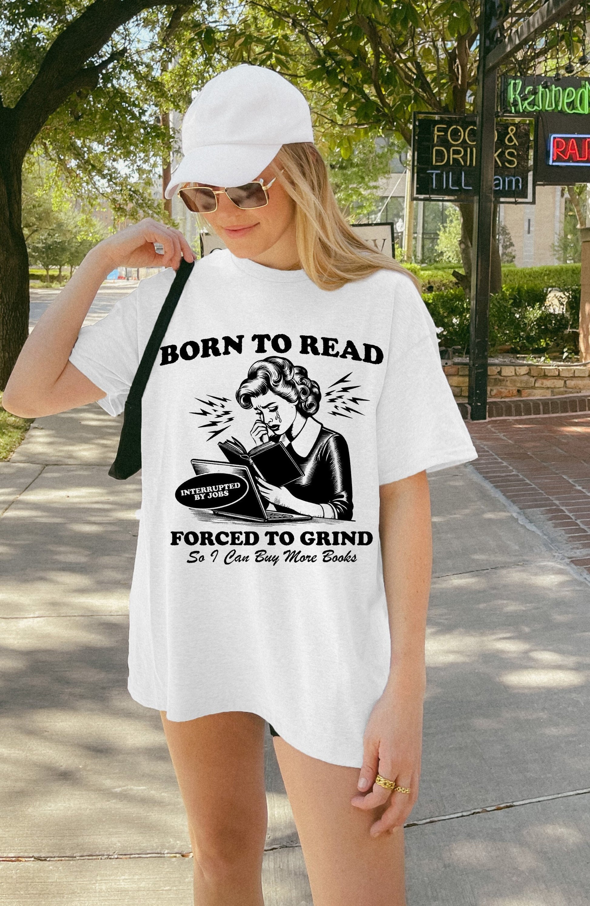 Book Shirt Born to Read Forced to Grind T-shirt Book Lover Shirt Book Tshirt Women Reading Shirts Book Club Shirt Book Nerd Book Lover Gift