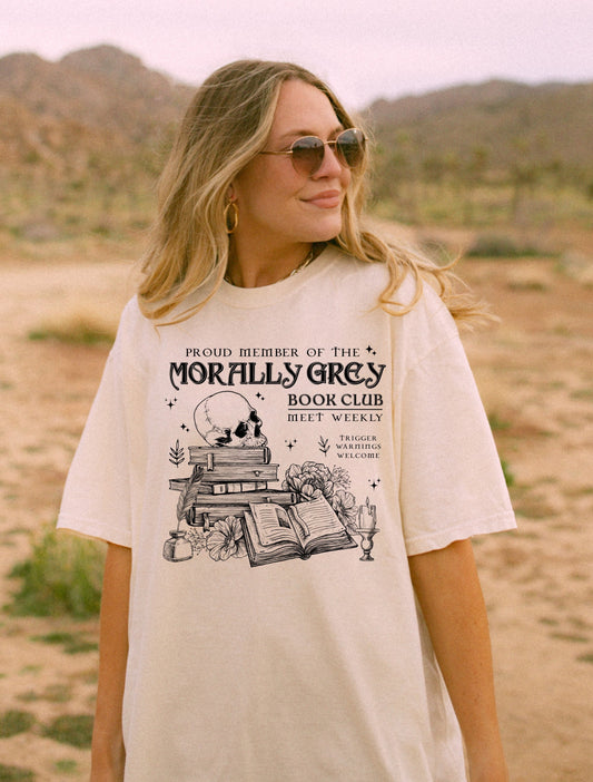 Morally Grey Book Club Shirt Book Lover Shirt Book TShirt Women Reading Shirts Book Club Shirt