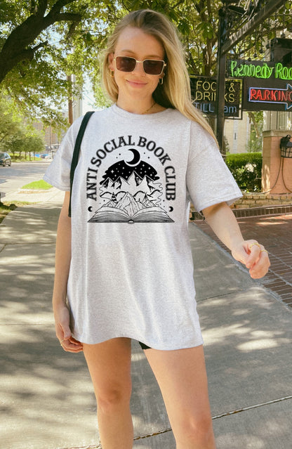 Antisocial Book Club Shirt Book Lover Shirt Book TShirt Women Reading Shirts Book Club Shirt