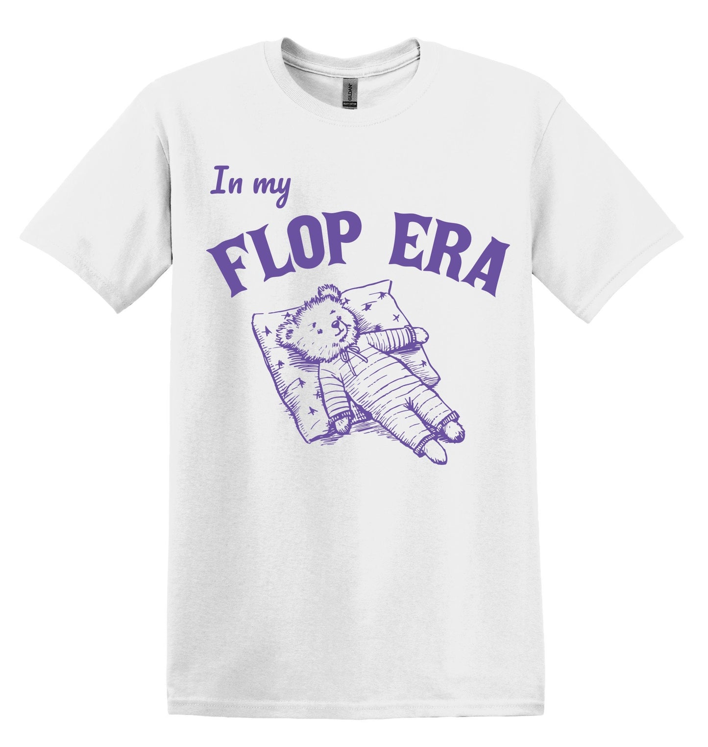 In My Flop Era Bear Shirt Graphic Shirt Funny Vintage Shirt Nostalgia Shirt Minimalist Gag Shirt Minimalist Tee Meme T-Shirt Gag Gift