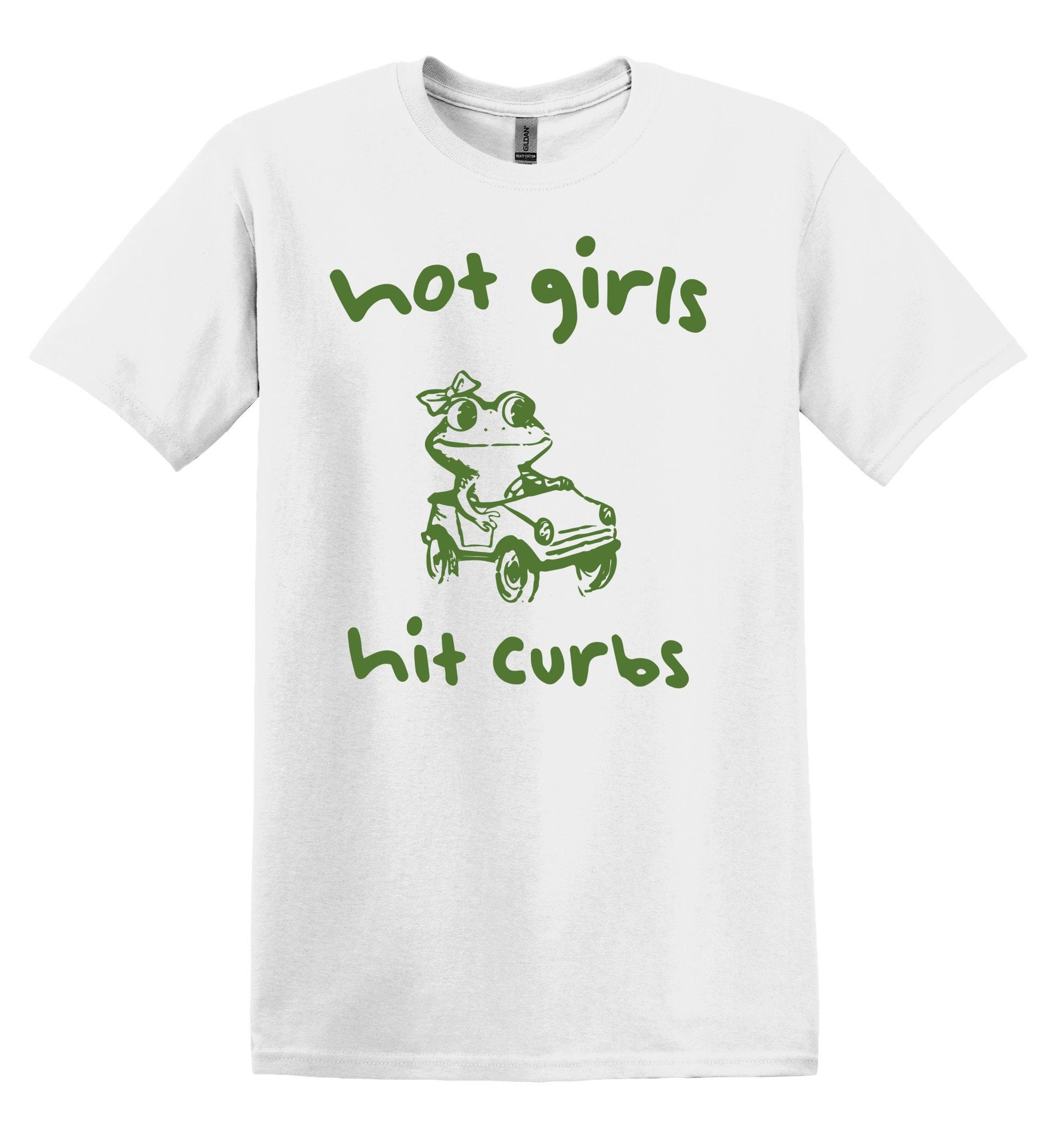 Hot Girls Hit Curbs Shirt Graphic Shirt Funny Vintage Shirt Nostalgia Shirt Minimalist Gag Shirt Meme Tshirt Gag Gift Trendy Tee Funny Shirt