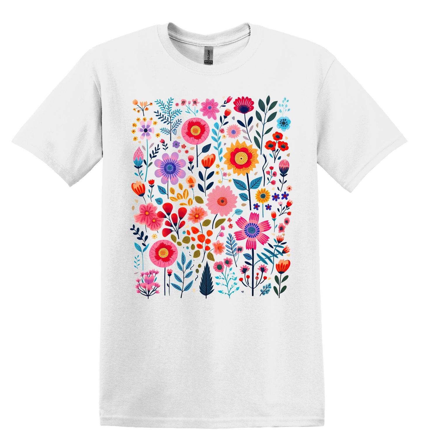 Wildflowers Tshirt Flower Shirt Garden Lover Shirt Flower Lover Shirt Wild Flowers Shirt Floral Tshirt Boho Floral Shirt Bright Wildflowers