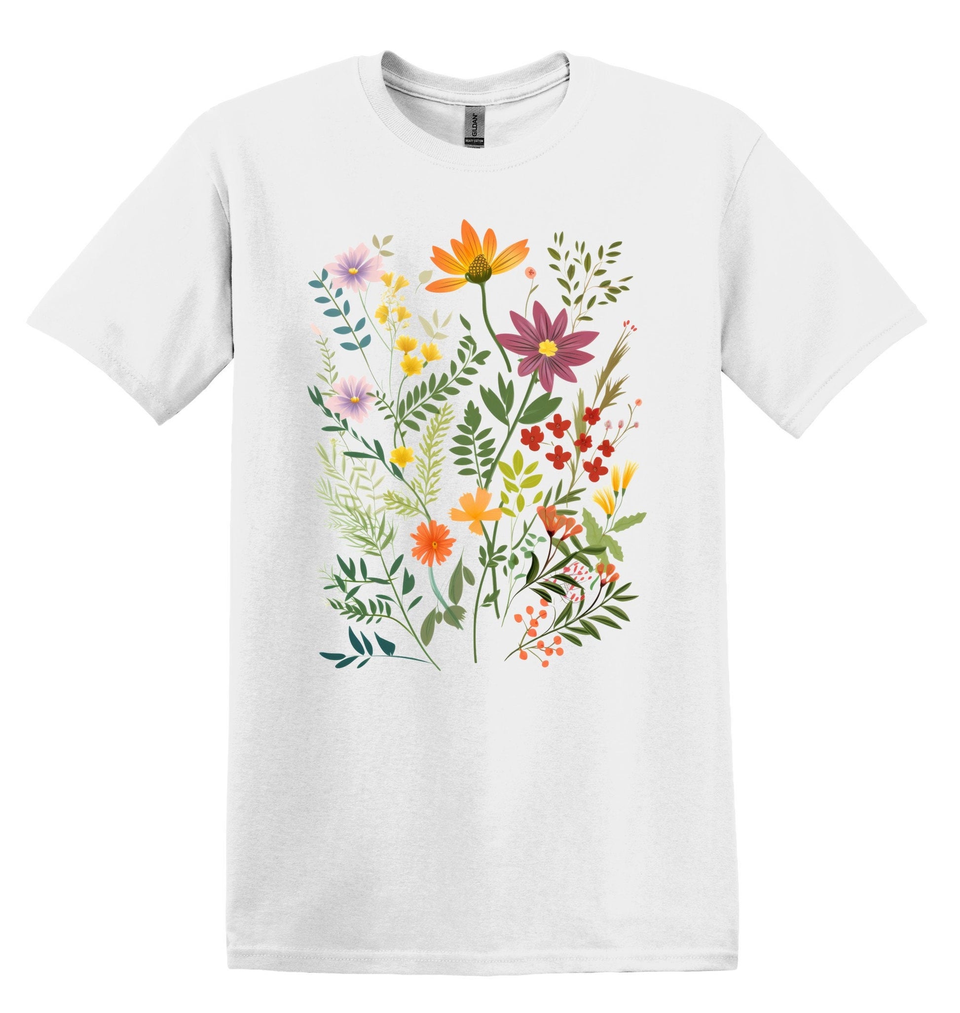 Wildflowers Tshirt Flower Shirt Garden Lover Shirt Flower Lover Shirt Wild Flowers Shirt Floral Tshirt Boho Floral Shirt Summer Floral