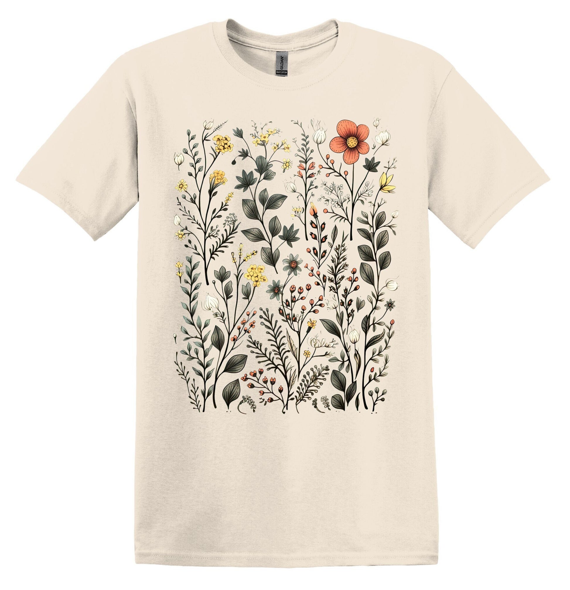 Wildflowers Tshirt Flower Shirt Garden Lover Shirt Flower Lover Shirt Wild Flowers Shirt Floral Tshirt Boho Floral Shirt Witchy Floral