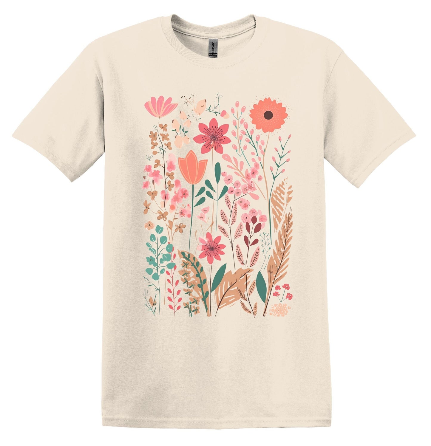 Wildflowers Tshirt Flower Shirt Garden Lover Shirt Flower Lover Shirt Wild Flowers Shirt Floral Tshirt Boho Floral Shirt Pastel Wildflowers