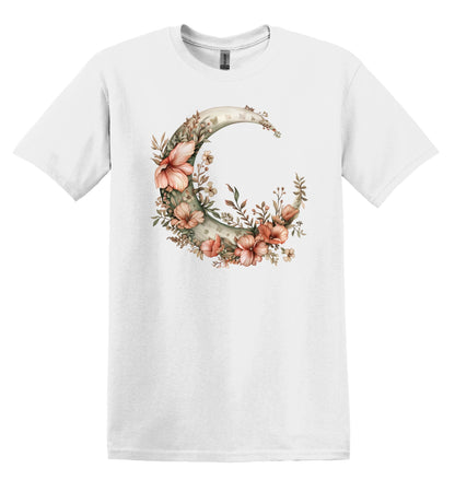 Floral Moon Wildflower Tshirt Flower Shirt Garden Lover Shirt Flower Lover Shirt Wild Flowers Shirt Floral Tshirt Boho Floral Shirt