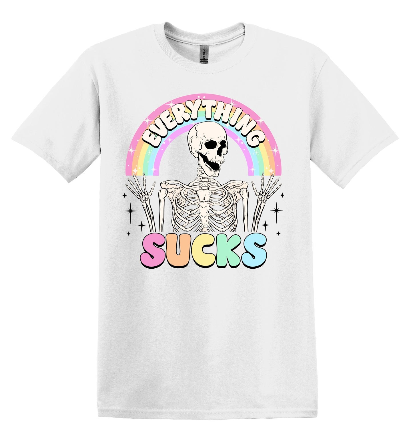 Everything Sucks Shirt Skeleton TShirt Funny Skeleton Shirt Mental Heath Shirt TShirt Sarcastic Shirt Trendy T-Shirt Skeleton Shirt