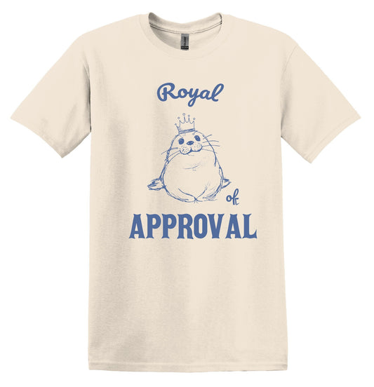 Royal Approval Seal Crown Shirt Graphic Shirt Funny Vintage Shirt Nostalgia Shirt Minimalist Gag Shirt Meme Shirt