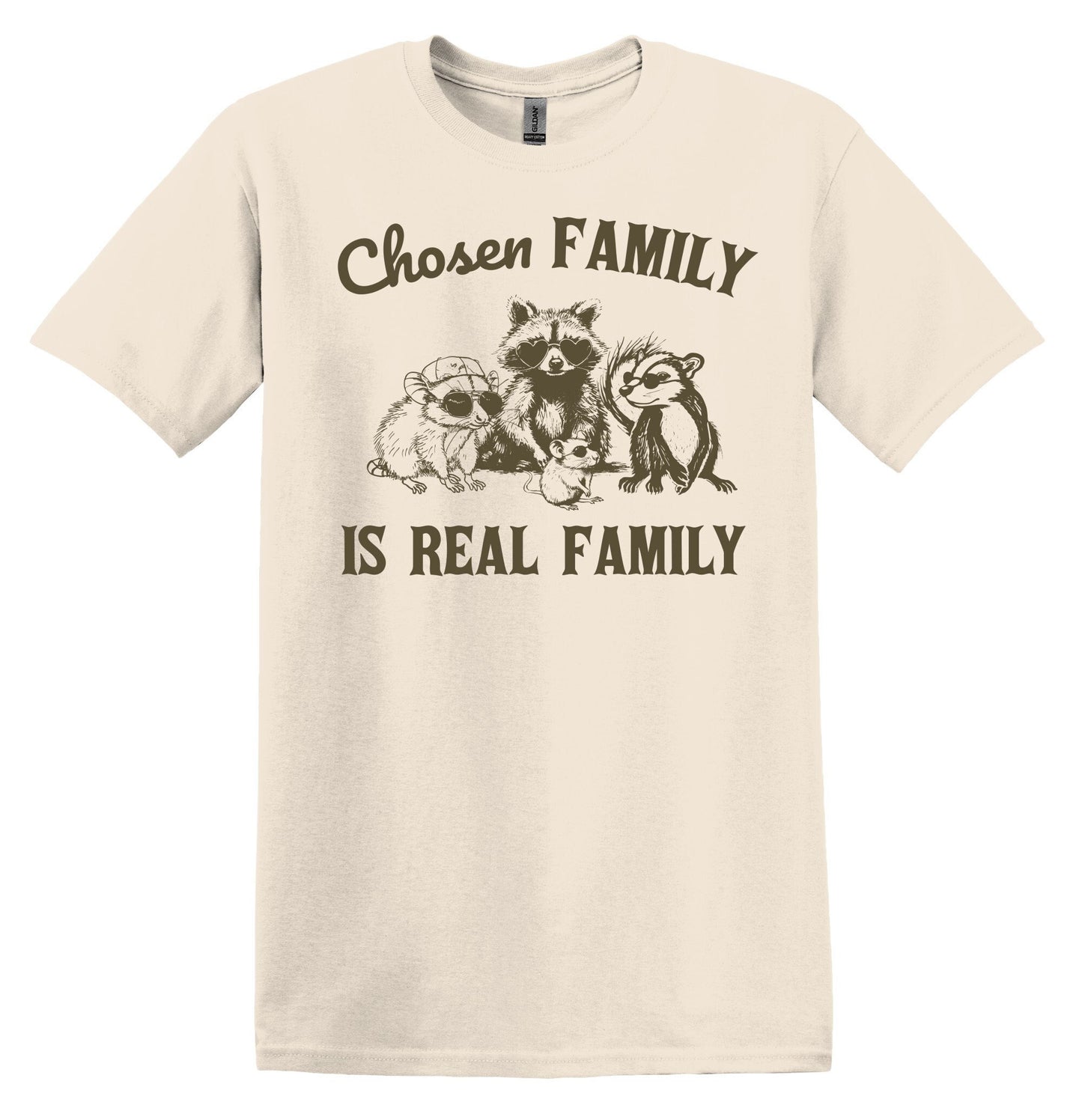 Chosen Family is Real Family Streetcats Shirt Graphic Shirt Funny Vintage Shirt Nostalgia Shirt Minimalist Gag Shirt