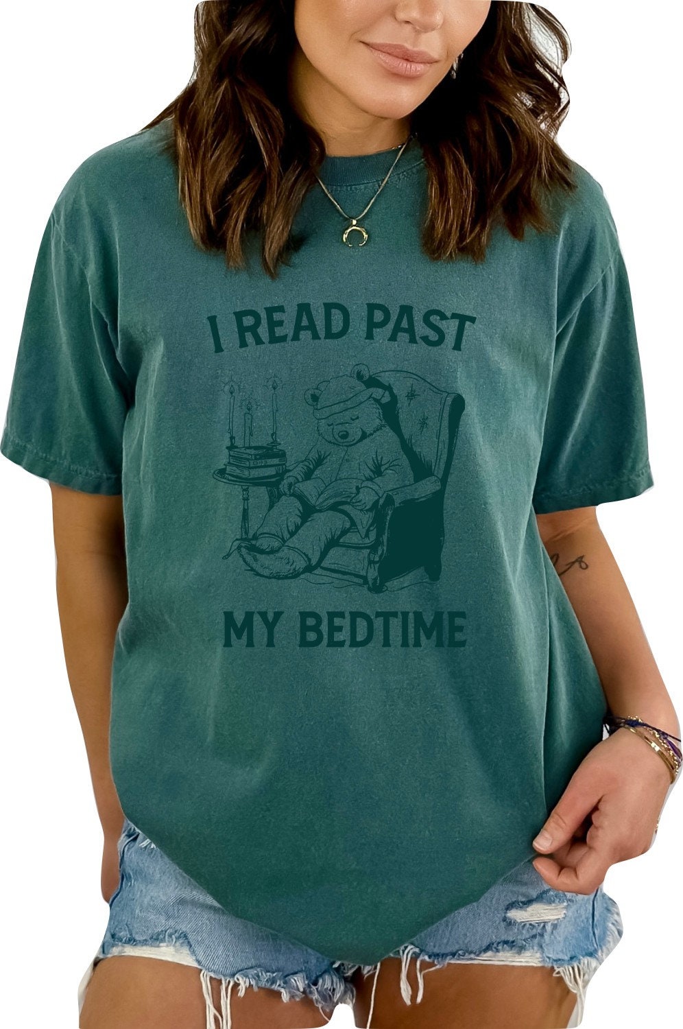 I Read Past My Bedtime Shirt Book Lover Shirt Book T-Shirt women Reading Shirts Book Club Shirt Comfort Colors