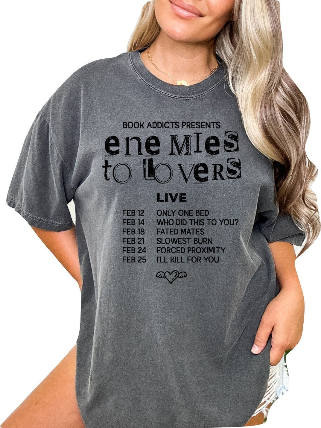 Book shirt Book Lover TShirt Women Reading Shirts Book Club Shirt book shirt for women reading shirt Book gift Enemies to Lovers Book Shirt