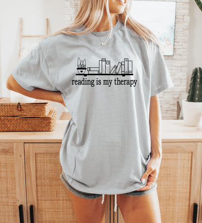 Reading is my Therapy Shirt Book Lover Shirt Book TShirt Women Reading Shirts Book Club Shirt