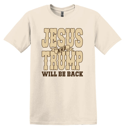 Jesus and Trump Will Be Back Shirt, Trump for President 2024, Republican 2024, Get On Board Trump 2024 Shirt, Trump Shirt, America Shirt