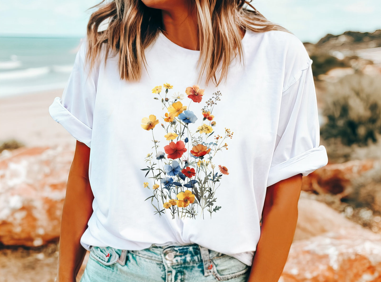 Vintage Retro Pressed Wildflowers Tshirt Flower Shirt Garden Lover Shirt Flower Lover Shirt Wild Flowers Shirt Floral Shirt