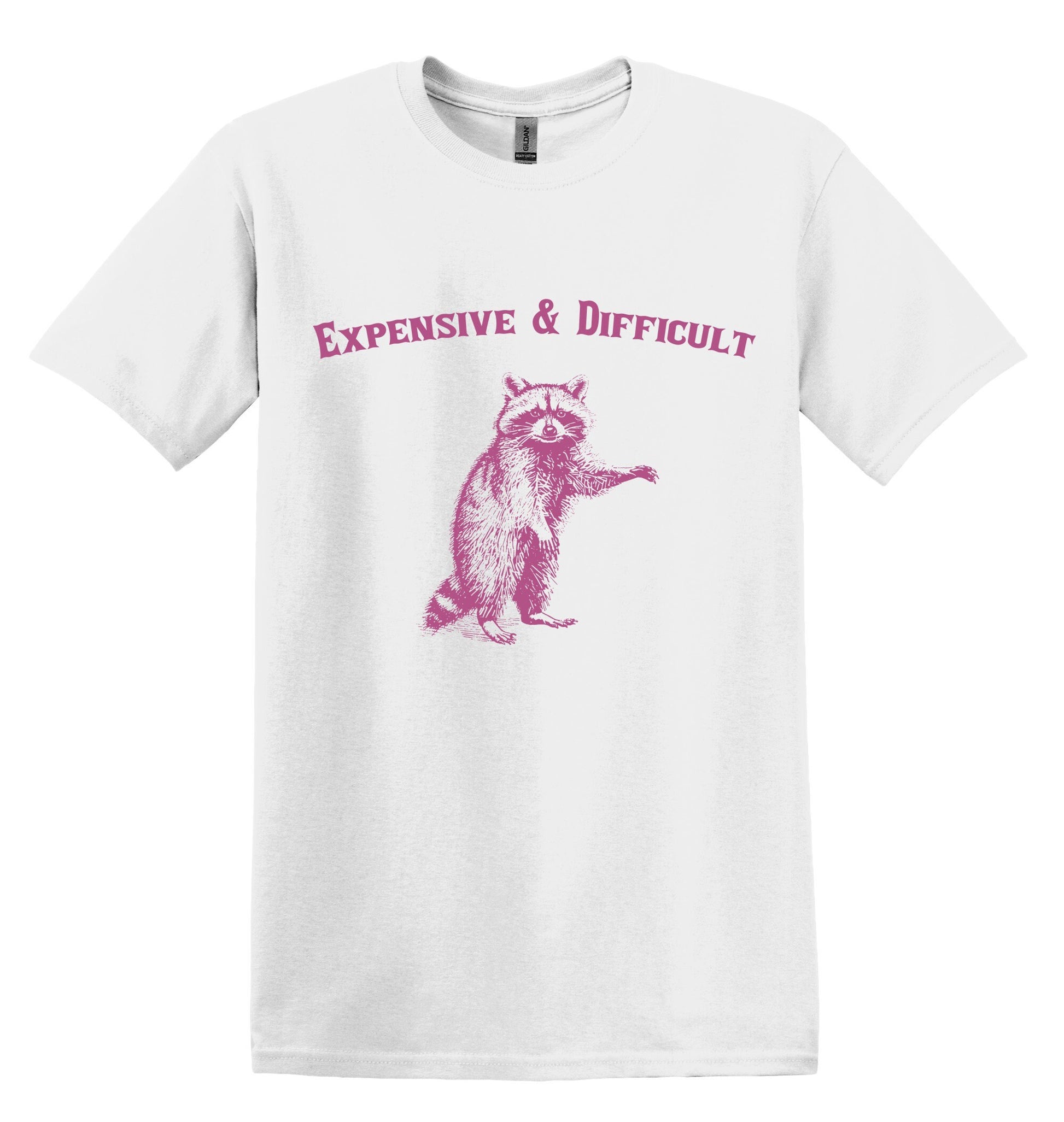 Expensive and Difficult Shirt Raccoon Shirt Graphic Shirt Funny Shirt Vintage Funny T Shirts Nostalgia Cotton Shirt Minimalist Shirt