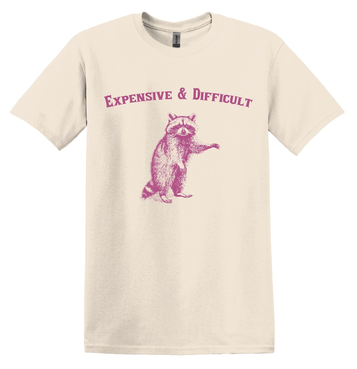 Expensive and Difficult Shirt Raccoon Shirt Graphic Shirt Funny Shirt Vintage Funny T Shirts Nostalgia Cotton Shirt Minimalist Shirt