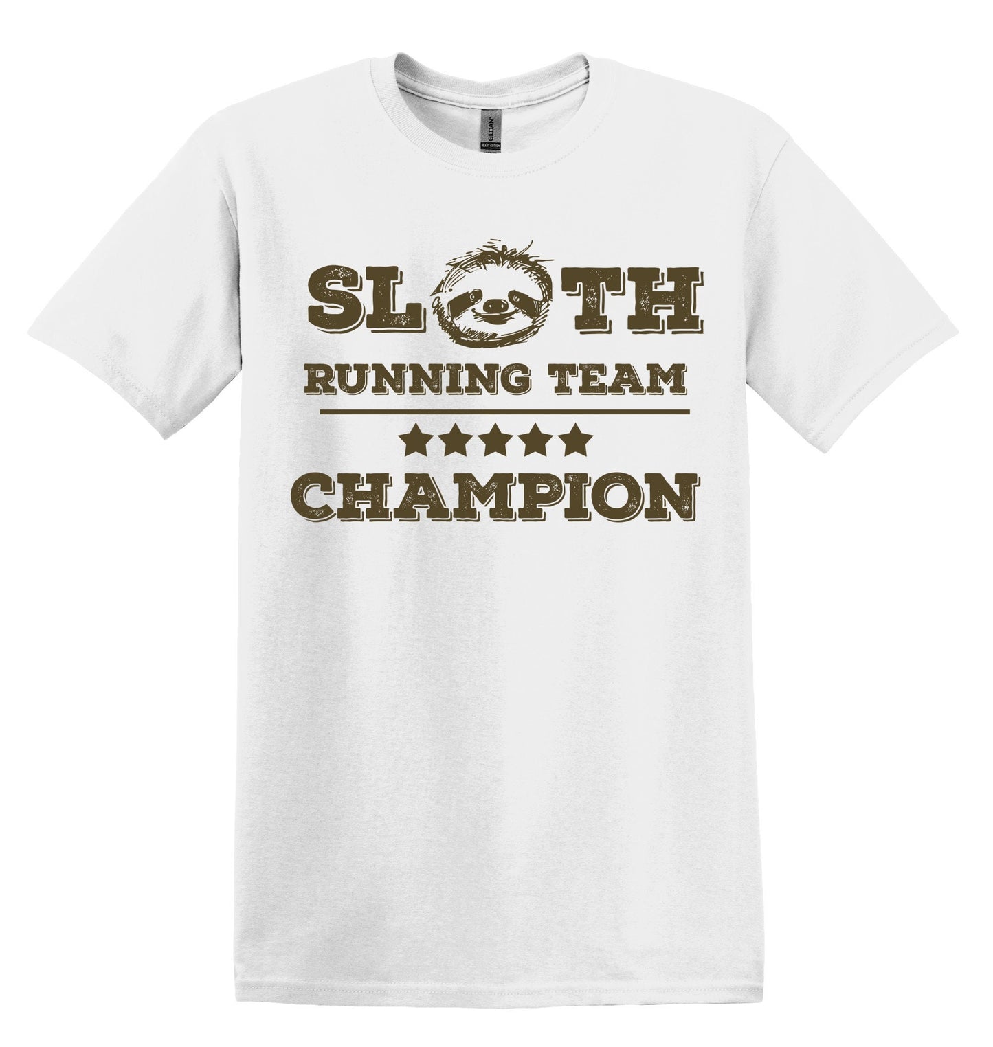 Sloth Running Team Champion Tee - Cute and Comfy Shirt for Sloth Fans