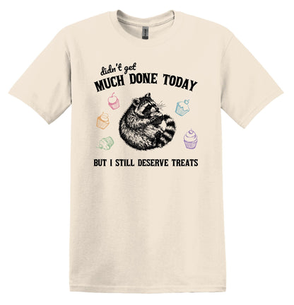 Didn't Get Much Done Today But I Still Deserve Treats Raccoon Shirt - Funny Graphic Tee