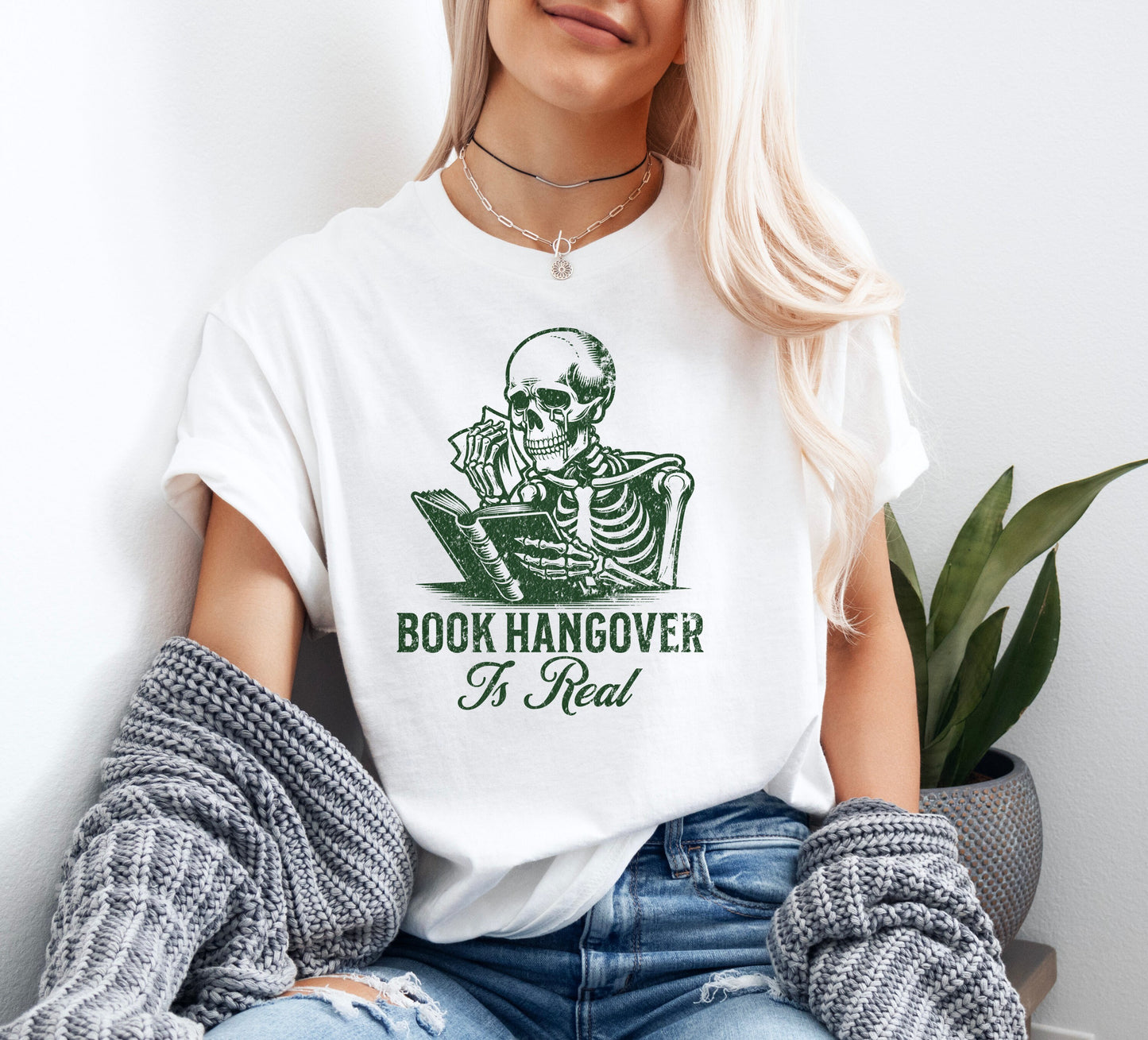 Book Hangover is Real Skeleton Book Shirt for Book Lovers