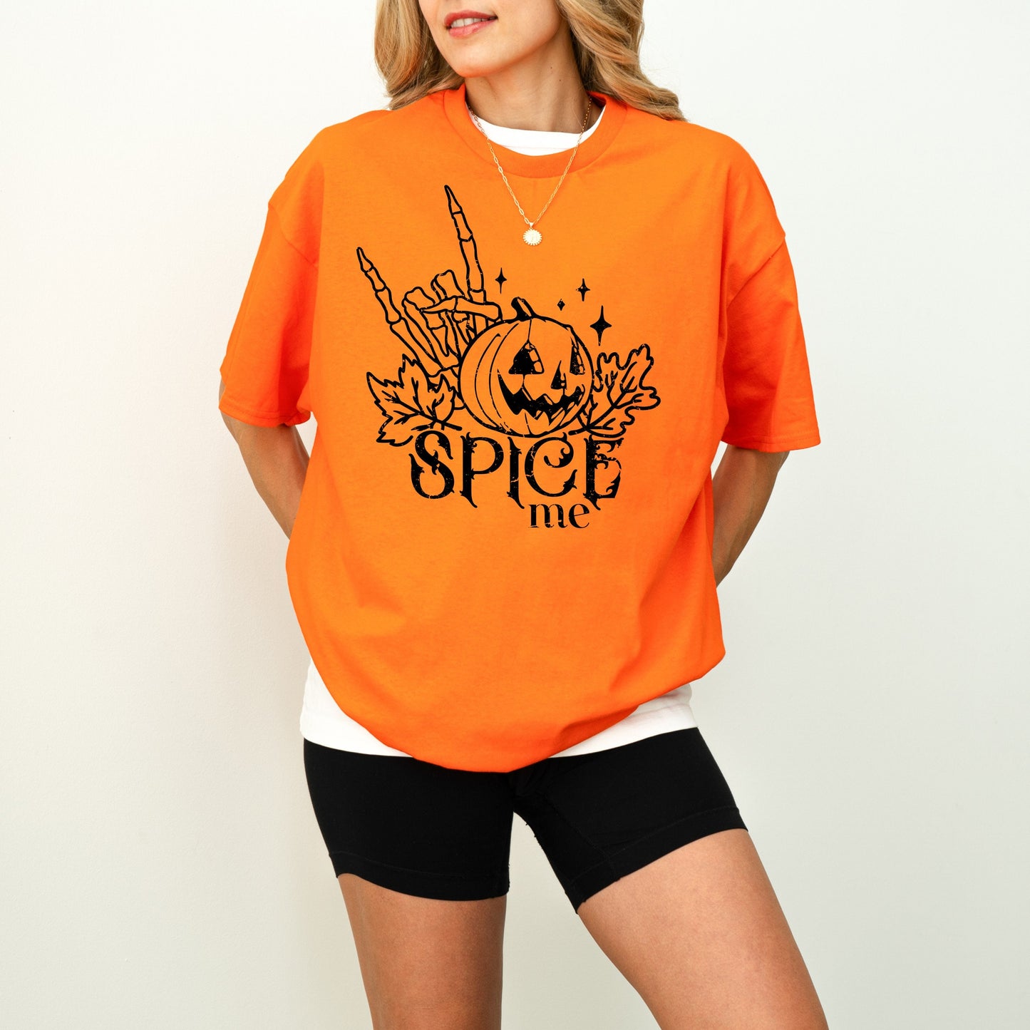 Spice Me Pumpkin Skeleton Shirt - Halloween Shirt for a Spooky Stylish Look