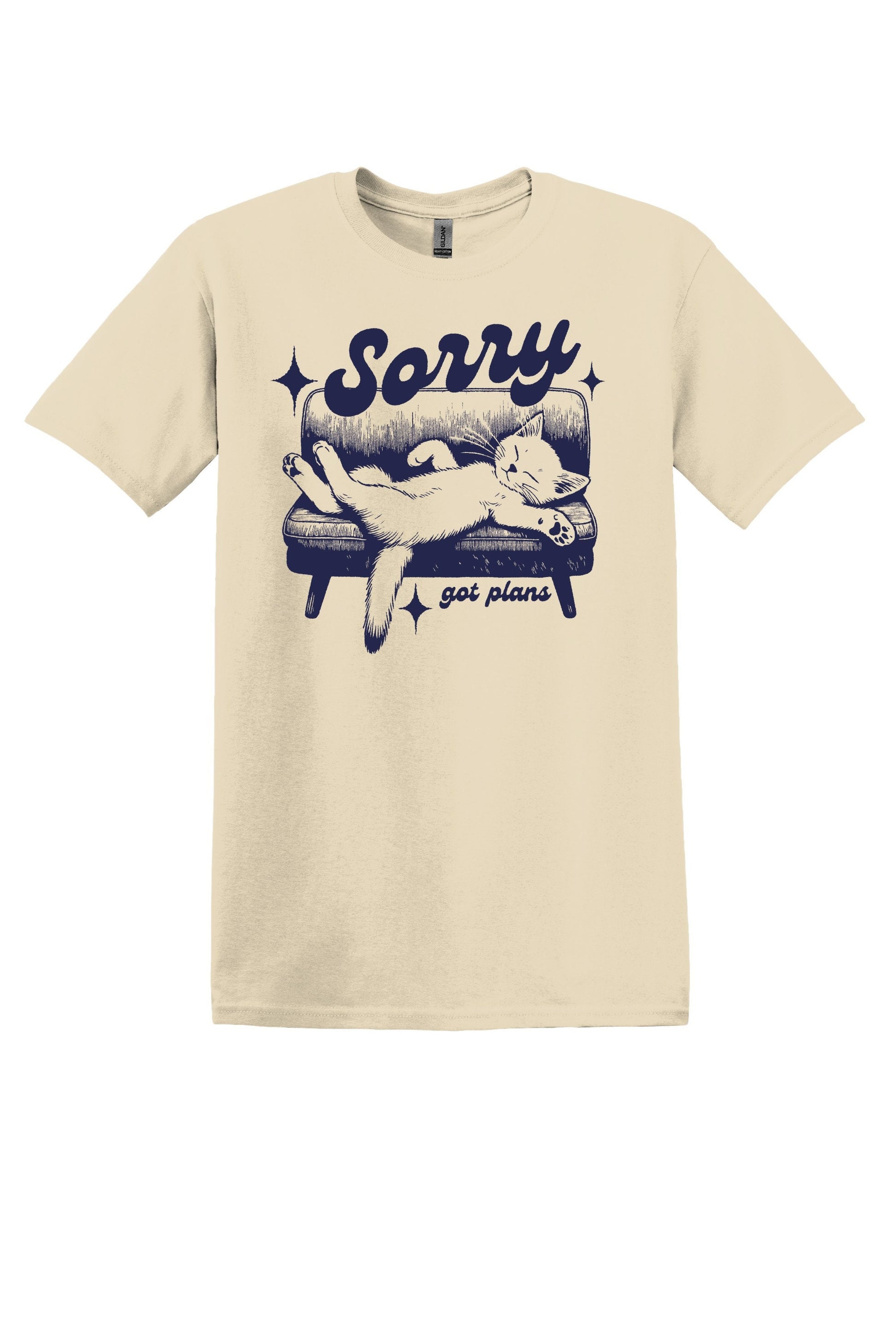 Sorry Got Plans Shirt Funny TShirt Sarcastic T-Shirt Funny Cat Shirt Retro Shirt Vintage Shirt Lazy Cat Shirt