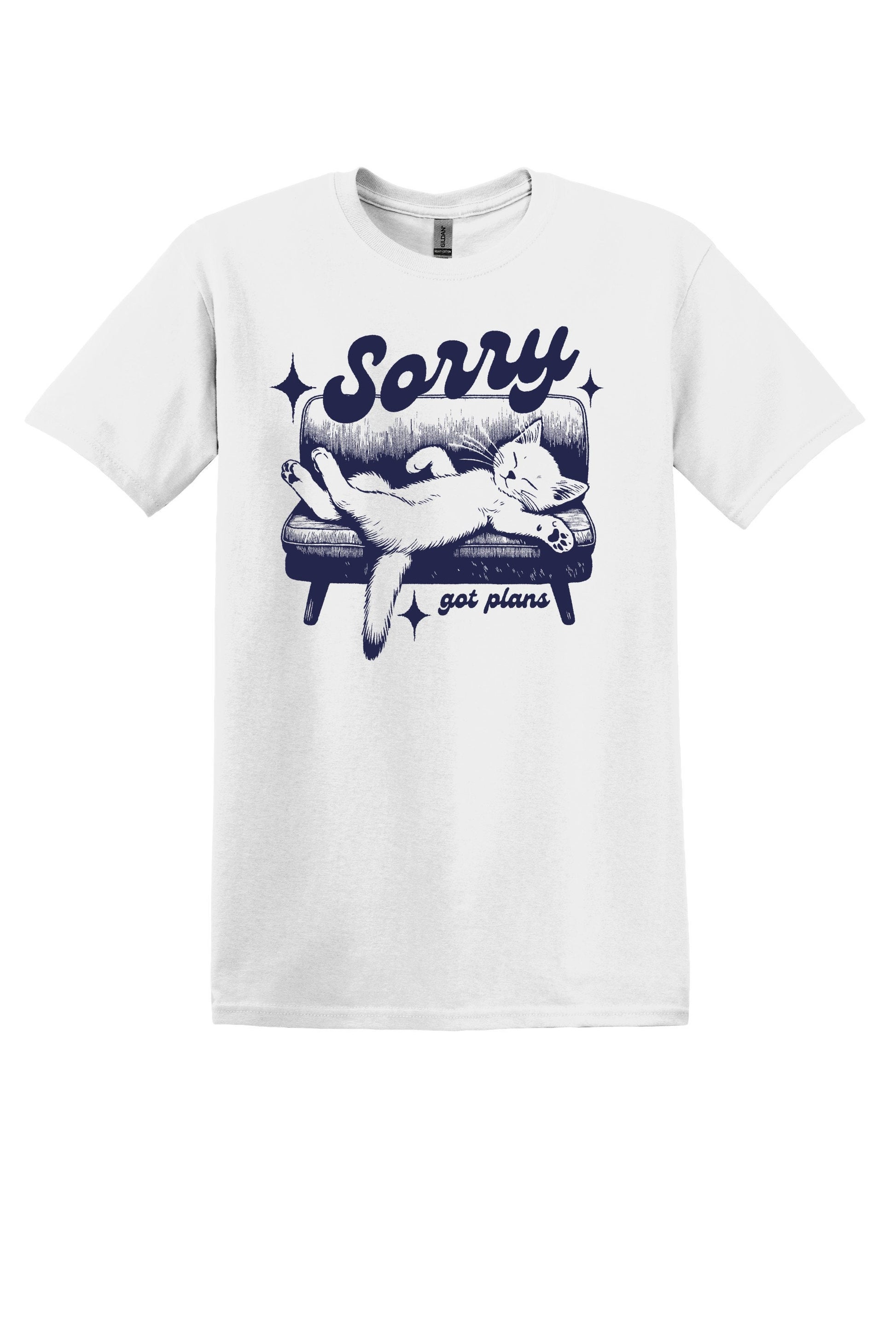 Sorry Got Plans Shirt Funny TShirt Sarcastic T-Shirt Funny Cat Shirt Retro Shirt Vintage Shirt Lazy Cat Shirt