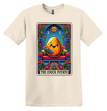 The Couch Potato Tarot Card Shirt Funny Shirt Unisex Shirt Joke Tshirt Trendy Shirt Fun Gifts Retro Potato shirt T-Shirt Gag Shirt Funny Tee