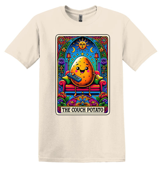 The Couch Potato Tarot Card Shirt Funny Shirt Unisex Shirt Joke Tshirt Trendy Shirt Fun Gifts Retro Potato shirt T-Shirt Gag Shirt Funny Tee