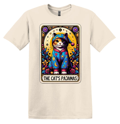 The Cat's Pajamas Tarot Card Shirt Funny Shirt Unisex Shirt Joke Tshirt Trendy Shirt Fun Gifts Retro Cat shirt T-Shirt Gag Shirt Funny Tee