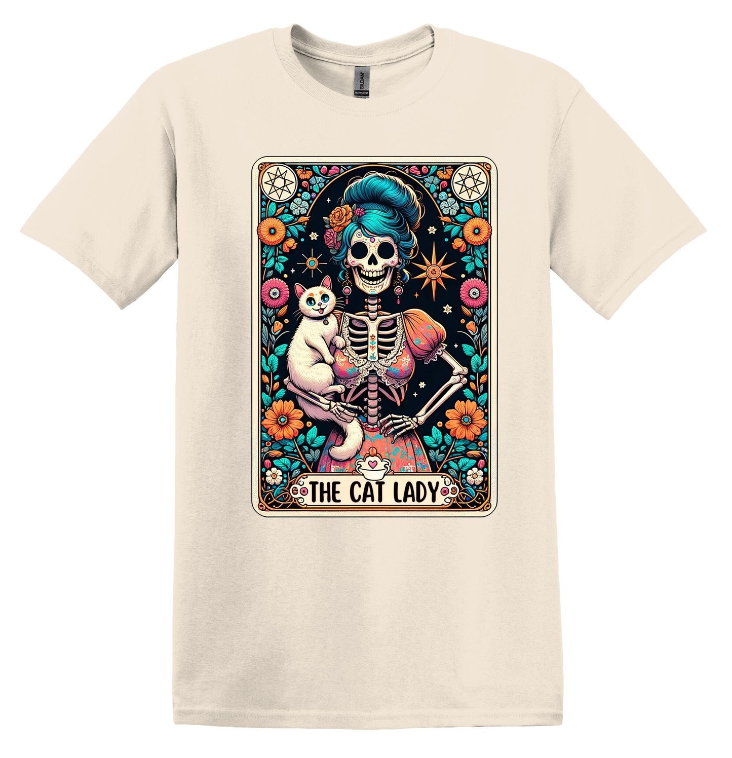 The Cat Lady Shirt Funny Gift Unisex Shirt Gift for Her Retro Tshirt Vintage Graphic Shirt Joke T-Shirt Funny Tarot Card Shirt