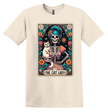 The Cat Lady Shirt Funny Gift Unisex Shirt Gift for Her Retro Tshirt Vintage Graphic Shirt Joke T-Shirt Funny Tarot Card Shirt