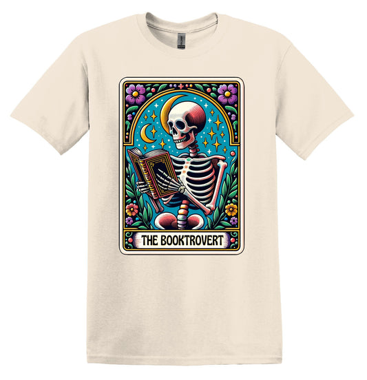 The Booktrovert Shirt Funny Gift Unisex Shirt Gift for Her Retro Tshirt Vintage Graphic Shirt Joke Shirt Funny Tarot Card Shirt