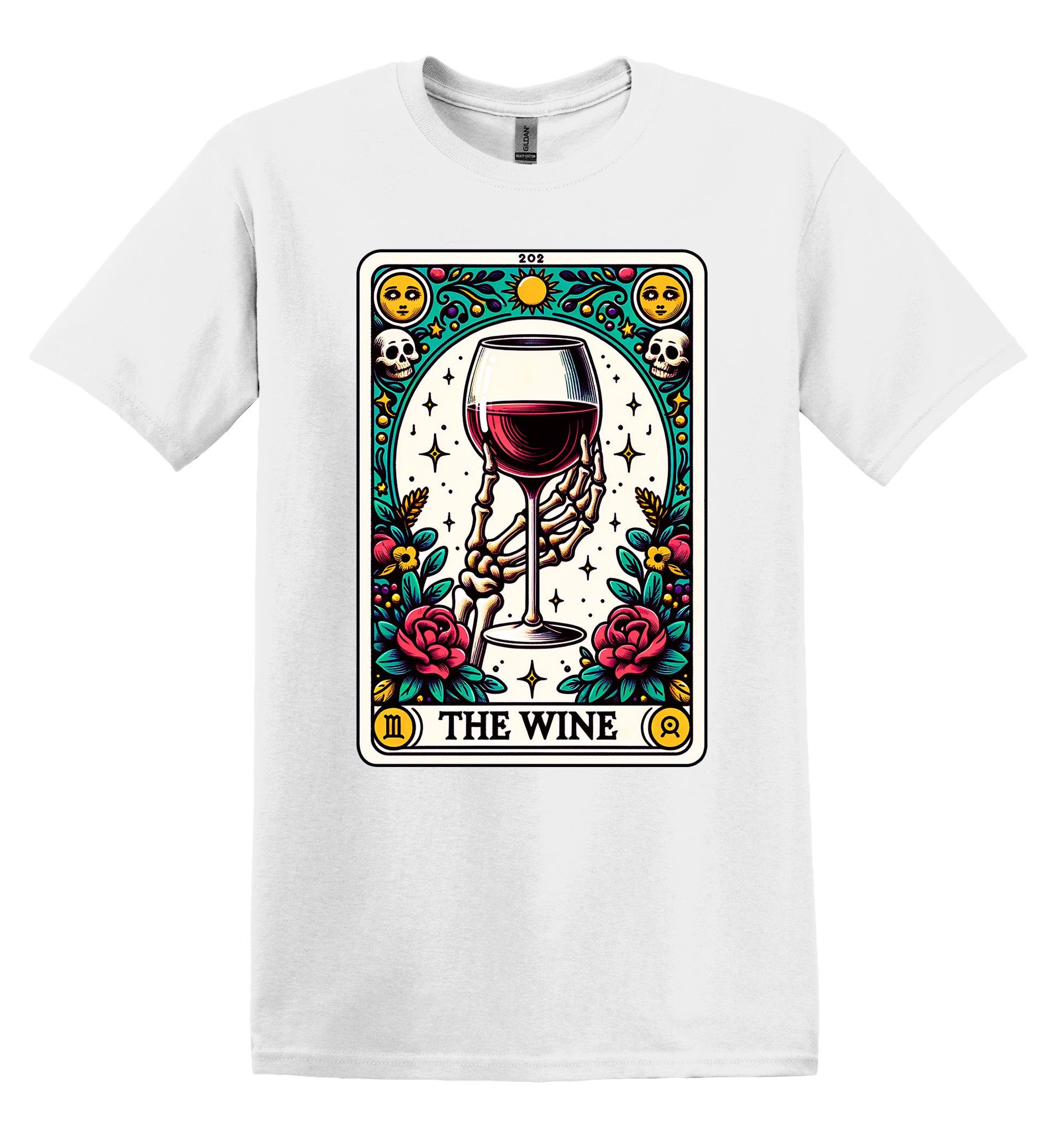 The Wine Shirt Funny Gift Unisex Shirt Gift for Her Retro Tshirt Vintage Graphic Shirt Joke shirt TShirt Funny Tarot Card Shirt