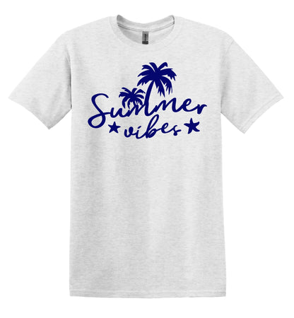 Summer Vibes Palm Tree Cute Summer Shirt Trendy Summer Tshirt Funny Adult TShirt Vintage Funny TShirt Nostalgia Shirt Relaxed Cotton Tee