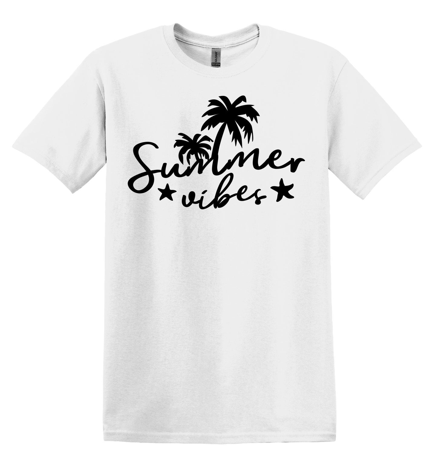 Summer Vibes Palm Tree Cute Summer Shirt Trendy Summer Tshirt Funny Adult TShirt Vintage Funny TShirt Nostalgia Shirt Relaxed Cotton Tee