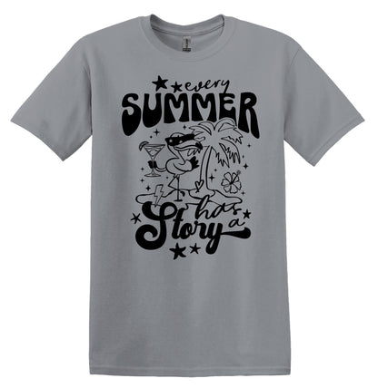 Every Summer has a Story Cute Summer Shirt Trendy Summer Tshirt Funny Adult TShirt Vintage Funny TShirt Nostalgia Shirt Relaxed Cotton Tee