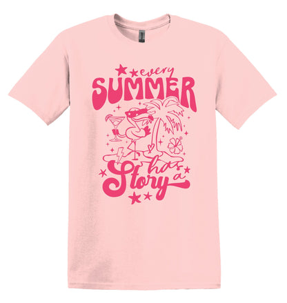 Every Summer has a Story Cute Summer Shirt Trendy Summer Tshirt Funny Adult TShirt Vintage Funny TShirt Nostalgia Shirt Relaxed Cotton Tee