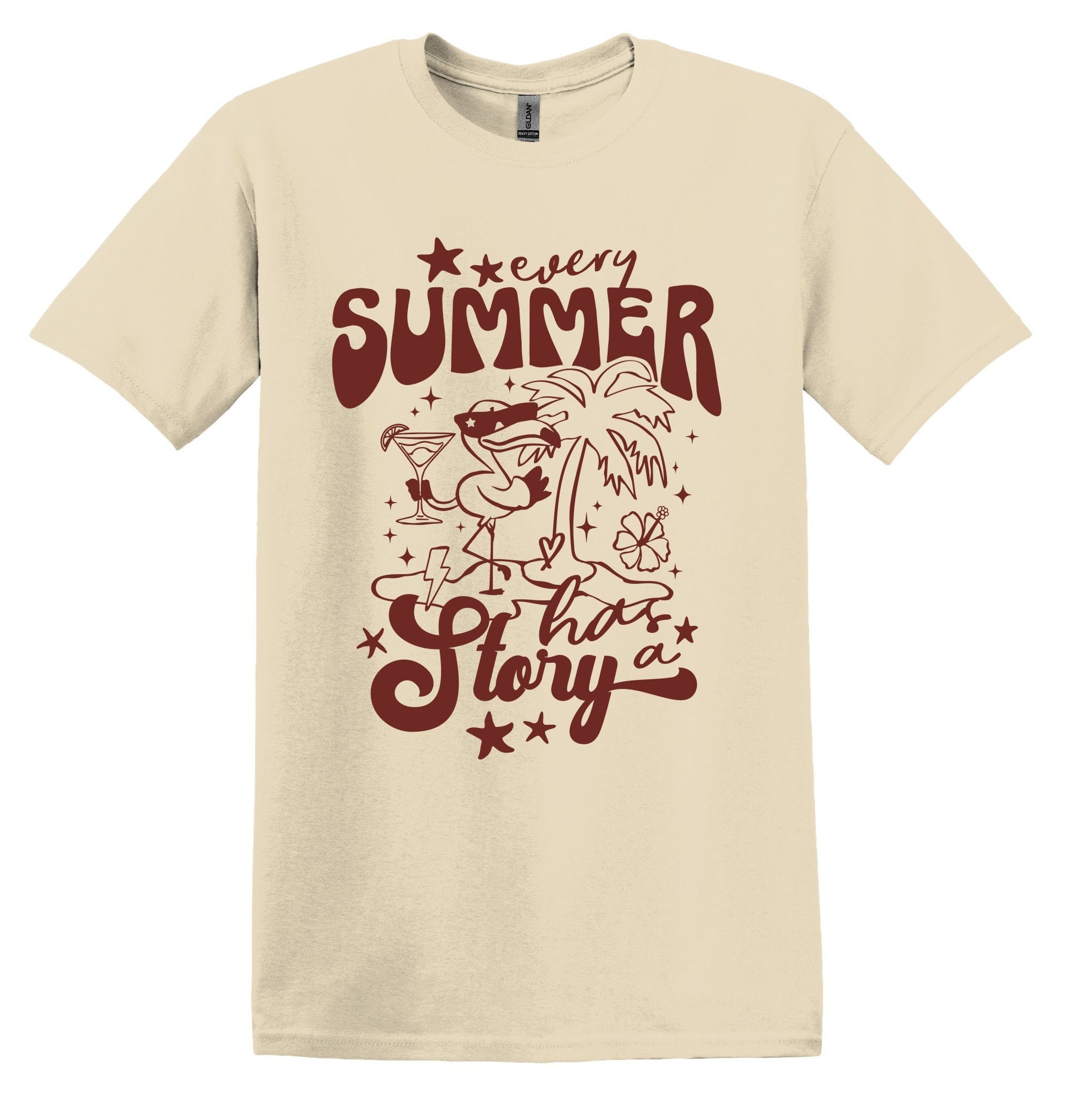 Every Summer has a Story Cute Summer Shirt Trendy Summer Tshirt Funny Adult TShirt Vintage Funny TShirt Nostalgia Shirt Relaxed Cotton Tee