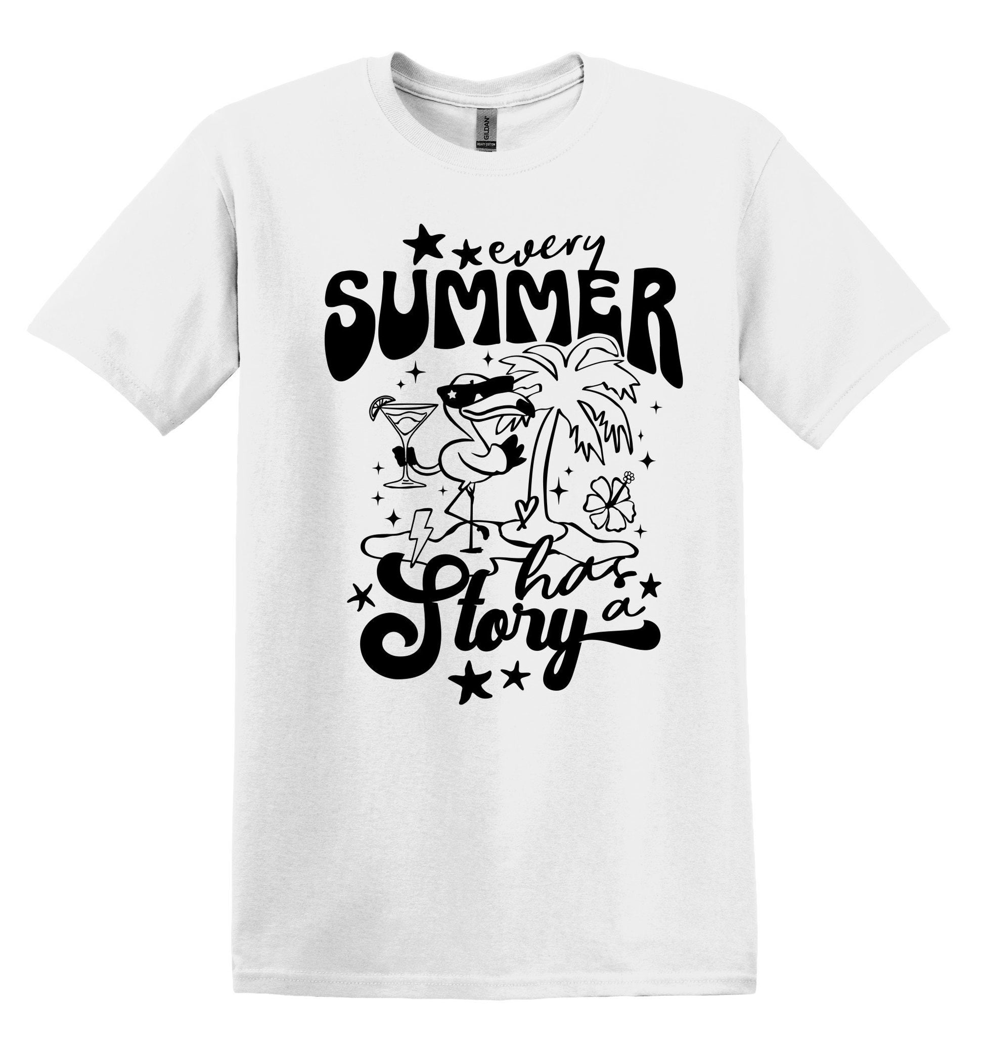 Every Summer has a Story Cute Summer Shirt Trendy Summer Tshirt Funny Adult TShirt Vintage Funny TShirt Nostalgia Shirt Relaxed Cotton Tee