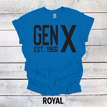 Generation X Est. 1965 Shirt Unisex Shirt Gen X T-Shirt Gen X TShirt Generation X T-Shirt Generation X T-Shirt