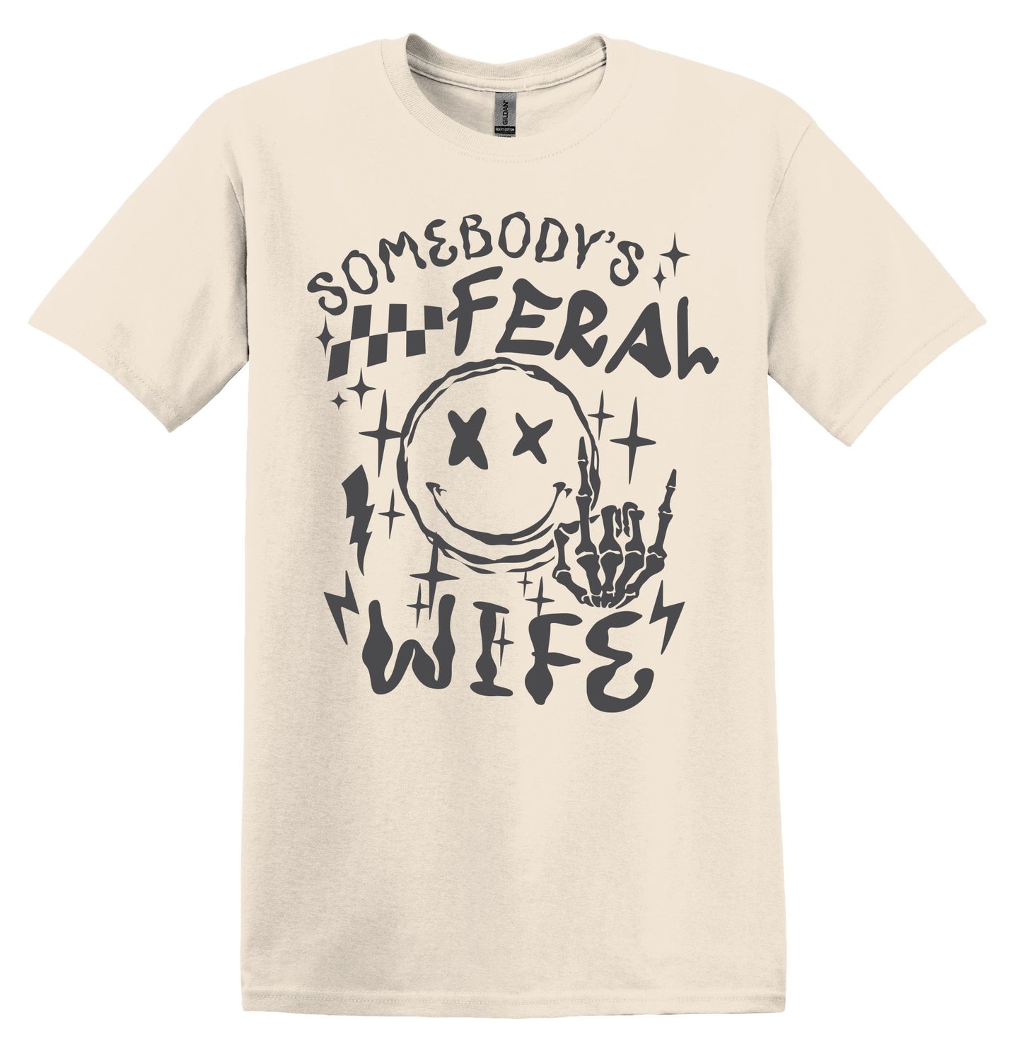 Somebody's Feral Wife Shirt Funny Adult TShirt Graphic Shirt Funny Adult TShirt Vintage Funny TShirt Nostalgia T-Shirt Relaxed Cotton Shirt