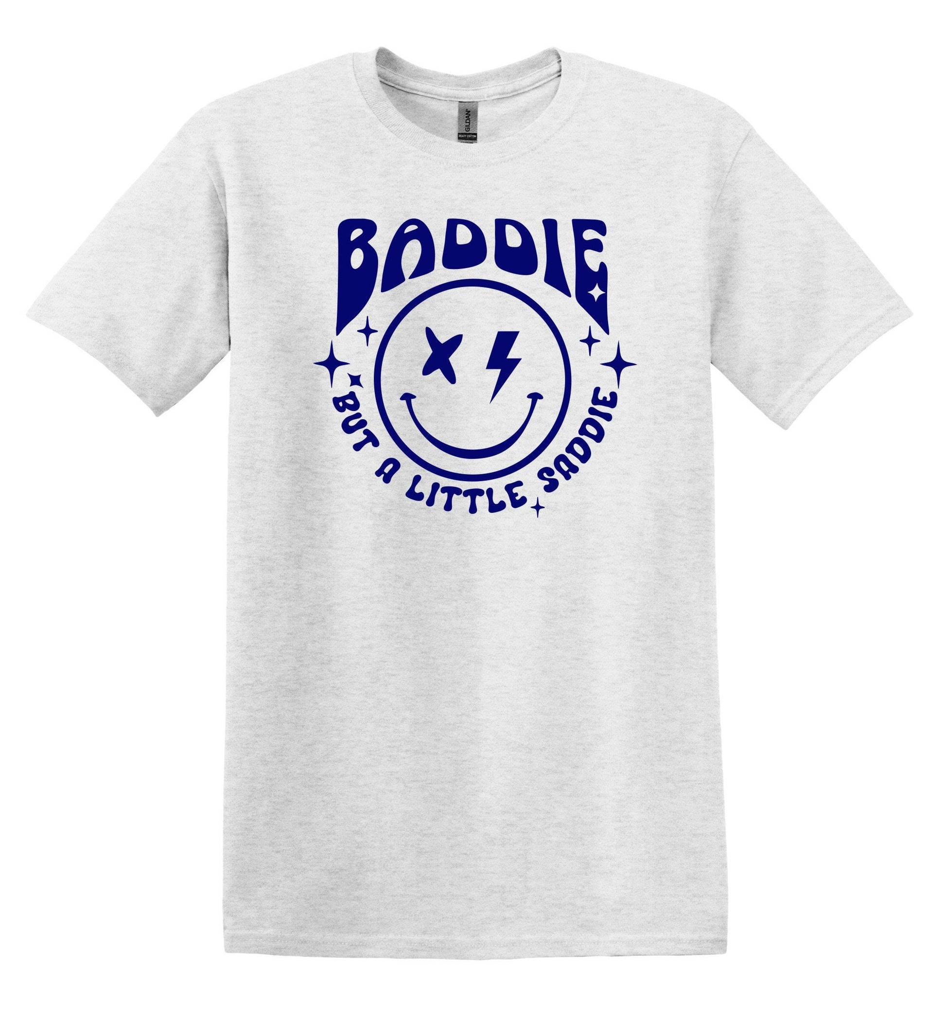 Baddie but a Little Saddie T-shirt Graphic Shirt Funny Adult TShirt Vintage Funny TShirt Nostalgia T-Shirt Relaxed Cotton Tee T-Shirt