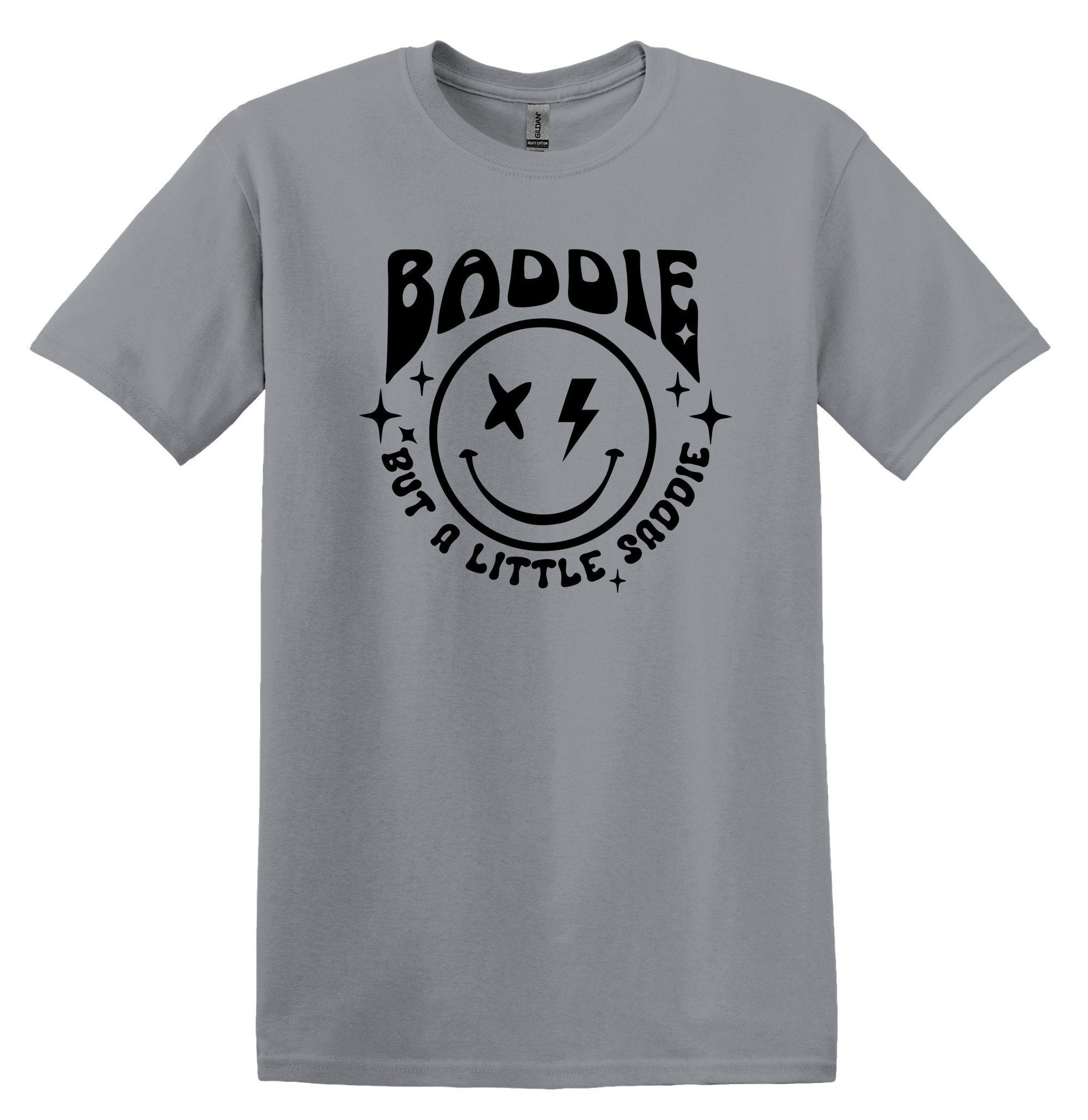 Baddie but a Little Saddie T-shirt Graphic Shirt Funny Adult TShirt Vintage Funny TShirt Nostalgia T-Shirt Relaxed Cotton Tee T-Shirt