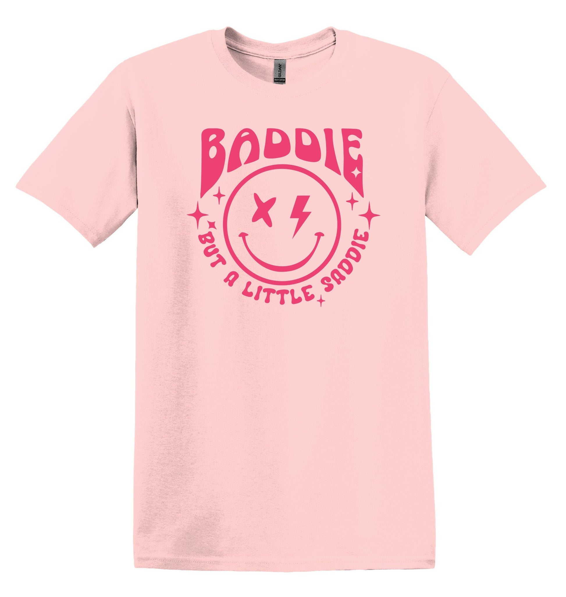 Baddie but a Little Saddie T-shirt Graphic Shirt Funny Adult TShirt Vintage Funny TShirt Nostalgia T-Shirt Relaxed Cotton Tee T-Shirt