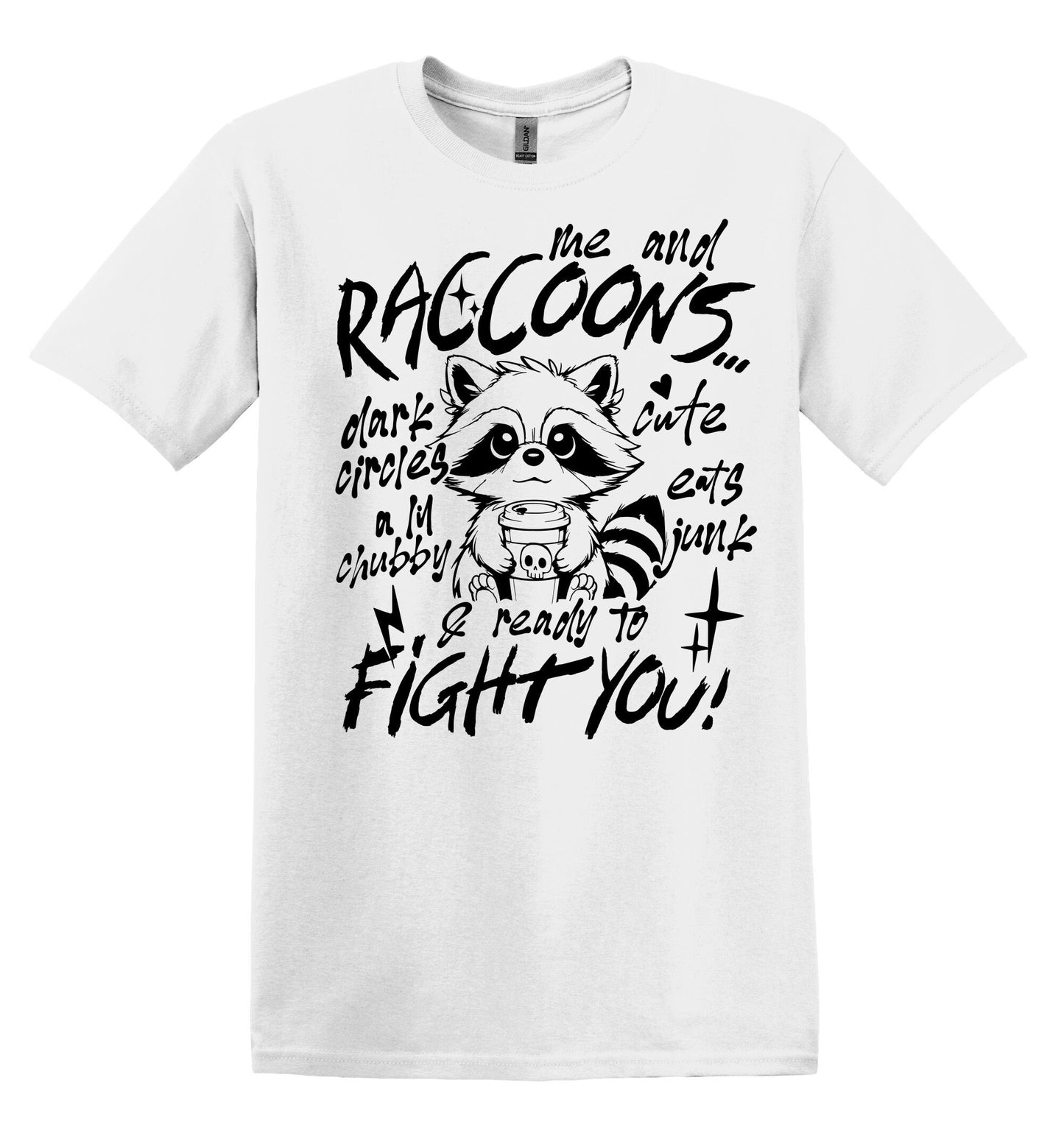 Funny Sarcastic Raccoon T-shirt Graphic Shirt Funny Adult TShirt Vintage Funny TShirt Nostalgia T-Shirt Relaxed Cotton Tee T-Shirt