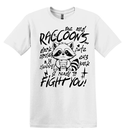 Funny Sarcastic Raccoon T-shirt Graphic Shirt Funny Adult TShirt Vintage Funny TShirt Nostalgia T-Shirt Relaxed Cotton Tee T-Shirt