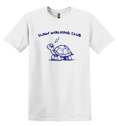 Slow Walking Club T-shirt Graphic Shirt Funny Adult TShirt Vintage Funny TShirt Nostalgia T-Shirt Relaxed Cotton Tee T-Shirt